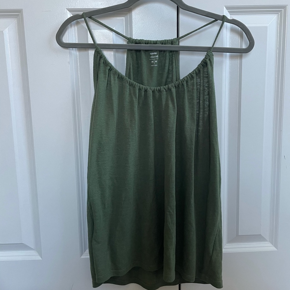 Olive Green Spaghetti Strap